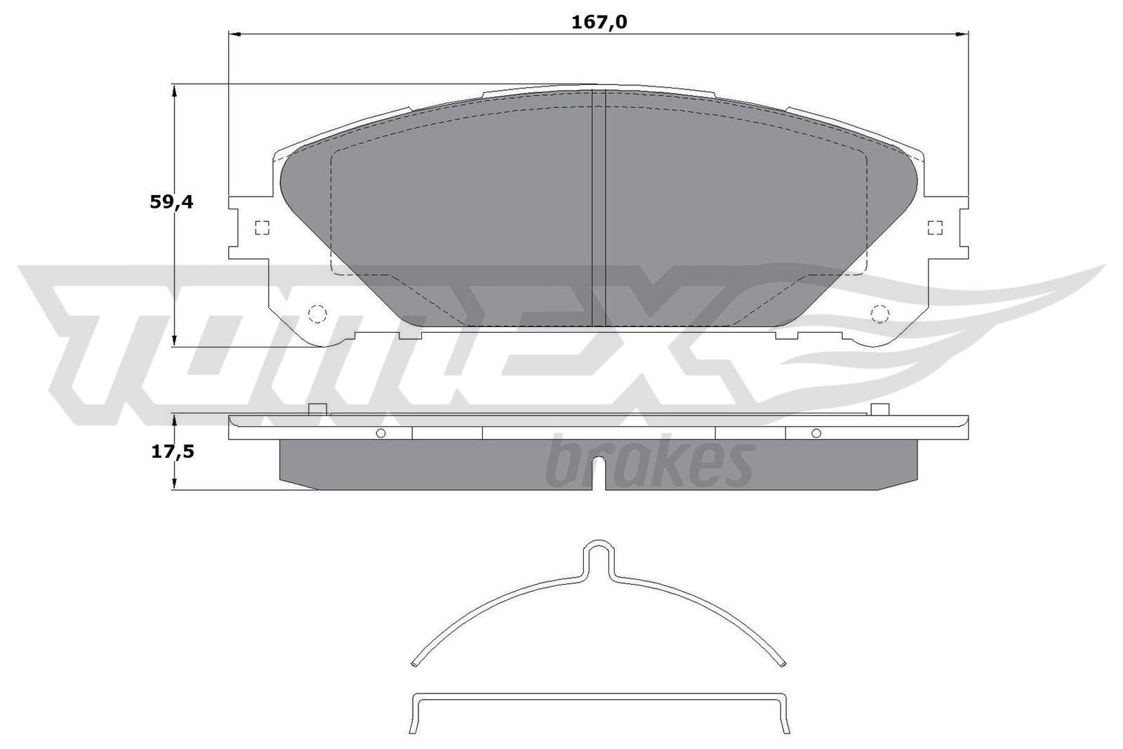 TOMEX Brakes Bremsbelagsatz, Scheibenbremse
